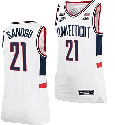 Adama Sanogo Jersey #21 UConn Huskies College Basketball Alumni White