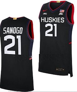Adama Sanogo Jersey #21 UConn Huskies College Basketball Limited Black