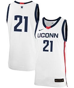 Adama Sanogo Jersey UConn Huskies College Basketball No Name White #211 (3)