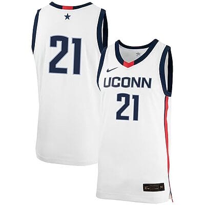Adama Sanogo Jersey UConn Huskies College Basketball No Name White #211 (3)