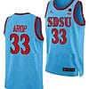 Aguek Arop Jersey San Diego State Aztecs College Basketball Blue Alternate #33