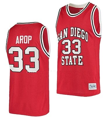Aguek Arop Jersey San Diego State Aztecs College Basketball Red Retro #33