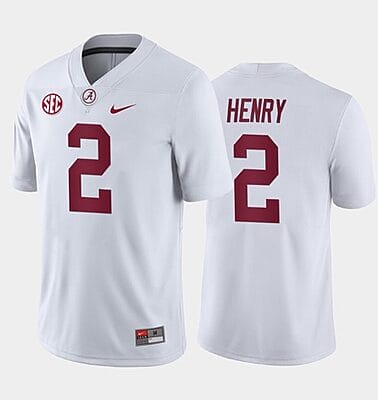 Alabama Crimson Tide #2 Derrick Henry Jersey Color Stitched White