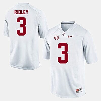 Alabama Crimson Tide #3 Calvin Ridley Jersey NCAA Football White
