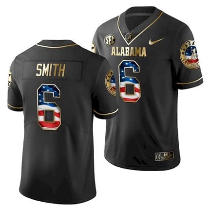 Alabama Crimson Tide #6 DeVonta Smith Jersey College Football Black