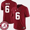 Alabama Crimson Tide #6 DeVonta Smith Jersey College Football Red
