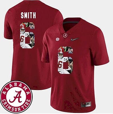 Alabama Crimson Tide #6 DeVonta Smith Jersey College Football Red