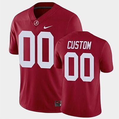 Custom Alabama Crimson Tide Jersey Name And Number College NCAA Football Replica Red