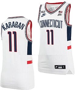 Alex Karaban Jersey #11 UConn Huskies College Basketball Alumni White