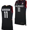 Alex Karaban Jersey #11 UConn Huskies College Basketball Limited Black