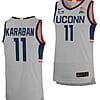 Alex Karaban Jersey #11 UConn Huskies College Basketball Limited Gray