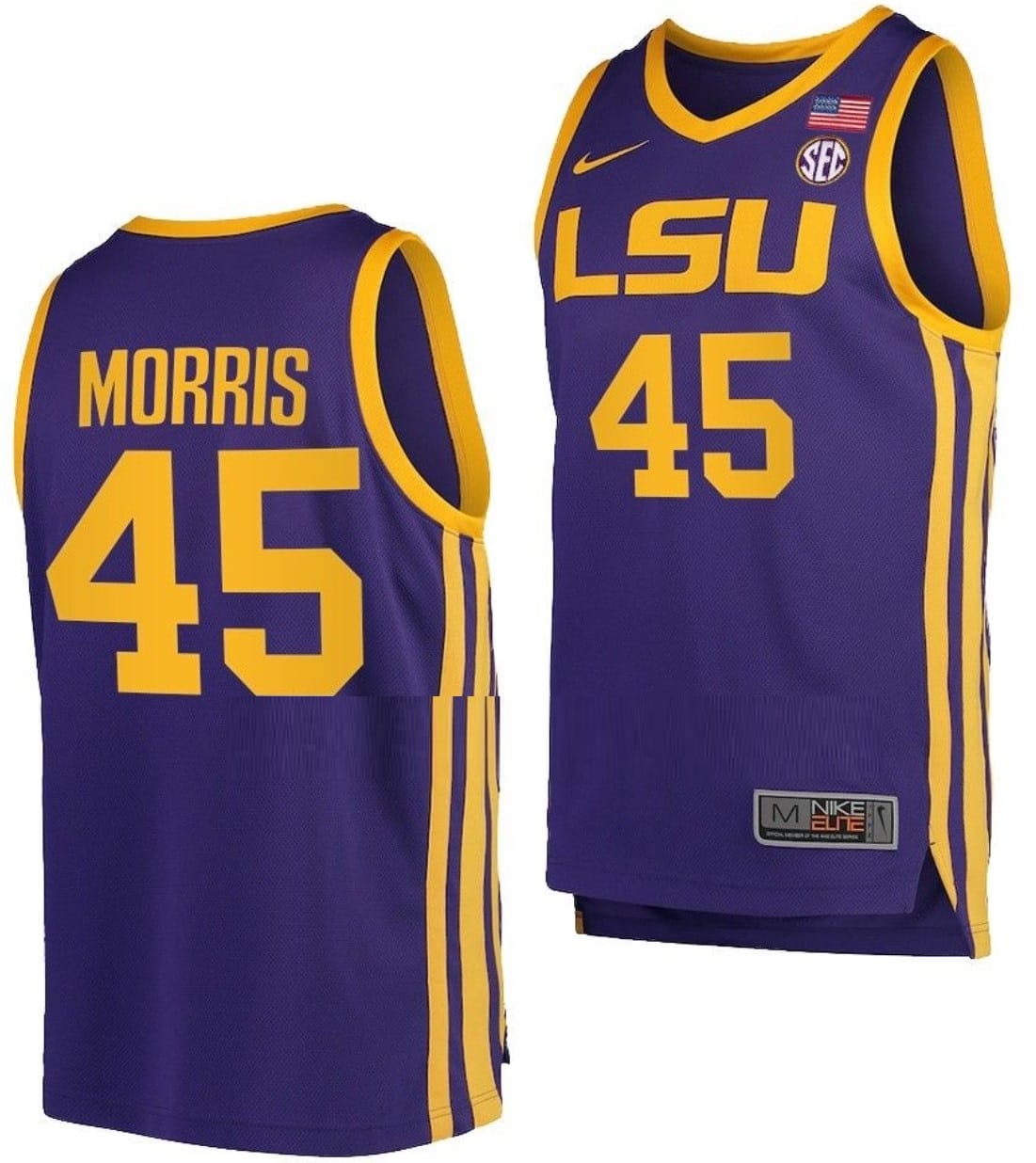 Alexis Morris Jersey #45 LSU Tigers College Basketball Purple