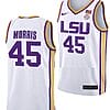 Alexis Morris Jersey #45 LSU Tigers College Basketball White