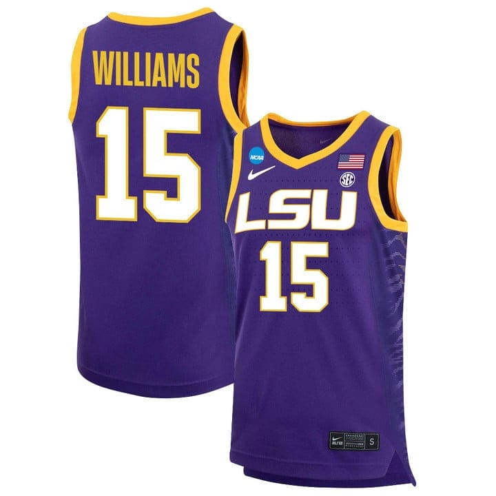 Alisa Williams Jersey #15 LSU Tigers Basketball 2023 NCAA College Purple
