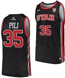 Alissa Pili Jersey #35 Utah Utes College Basketball Black