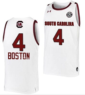 Aliyah Boston Jersey #4 South Carolina Gamecocks College Basketball White