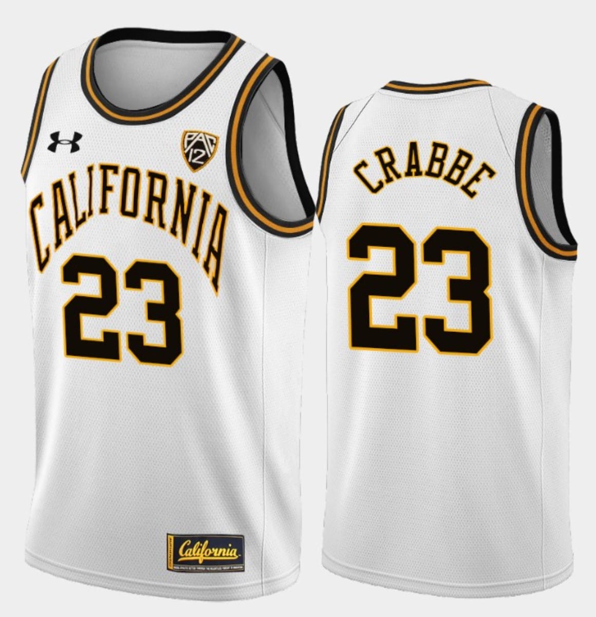 Allen Crabbe Jersey #23 California Golden Bears College Basketball White