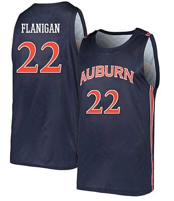 Allen Flanigan Jersey #22 Auburn Tigers College Basketball Navy