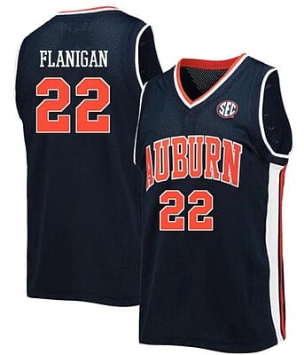 Allen Flanigan Jersey #22 Auburn Tigers College Basketball Navy