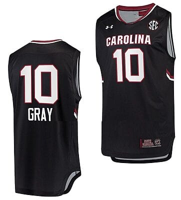 Allisha Gray Jersey #10 South Carolina Gamecocks Jersey College Basketball Black