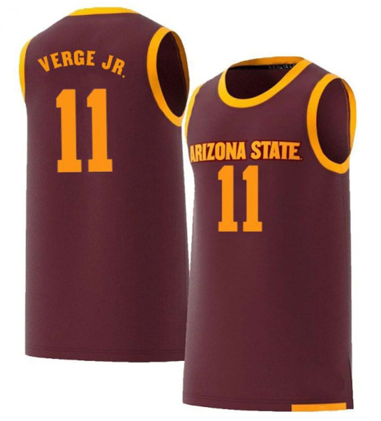 Alonzo Verge Jersey Arizona State Sun Devils College Basketball Red #11