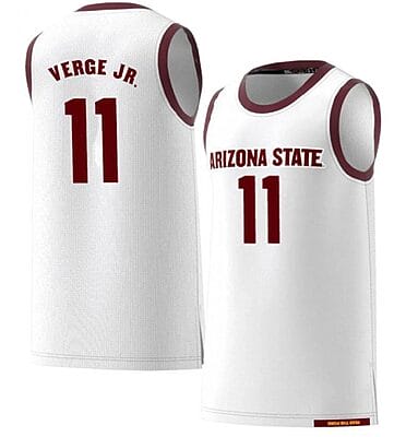 Alonzo Verge Jersey Arizona State Sun Devils College Basketball White #11