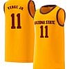 Alonzo Verge Jersey Arizona State Sun Devils College Basketball Yellow #11