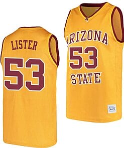 Alton Lister Jersey Arizona State Sun Devils College Basketball Gold #53