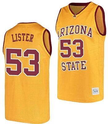 Alton Lister Jersey Arizona State Sun Devils College Basketball Gold #53