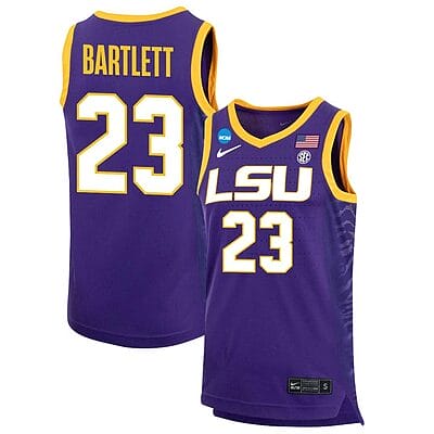 Amani Bartlett Jersey #23 LSU Tigers Basketball 2023 NCAA College Purple