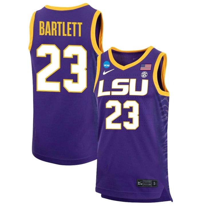 Amani Bartlett Jersey #23 LSU Tigers Basketball 2023 NCAA College Purple