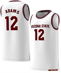 Andre Adams Jersey Arizona State Sun Devils College Basketball White #12