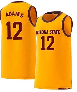 Andre Adams Jersey Arizona State Sun Devils College Basketball Yellow #12