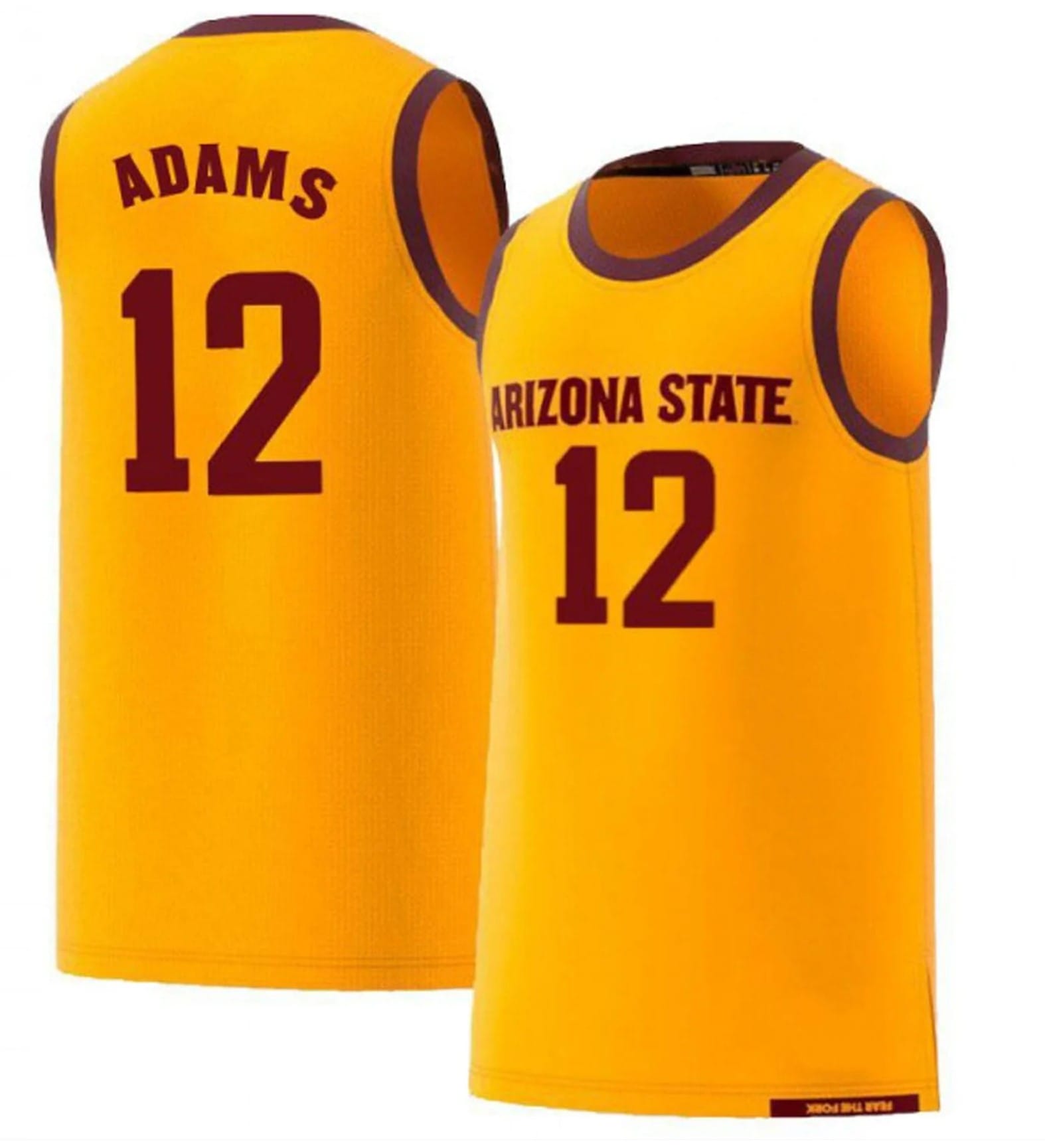 Andre Adams Jersey Arizona State Sun Devils College Basketball Yellow #12
