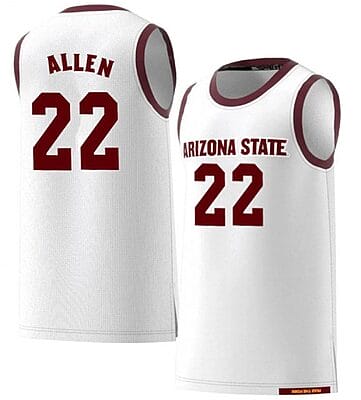 Andre Allen Jersey Arizona State Sun Devils College Basketball White #22