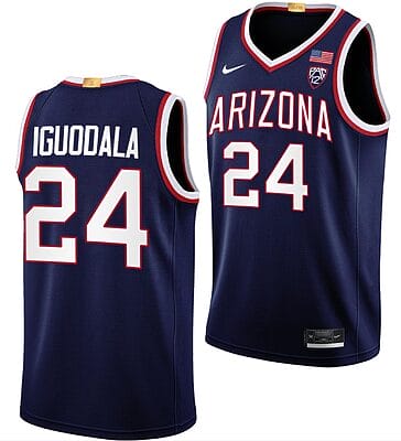 Andre Iguodala Jersey #24 Arizona Wildcats College Basketball Navy