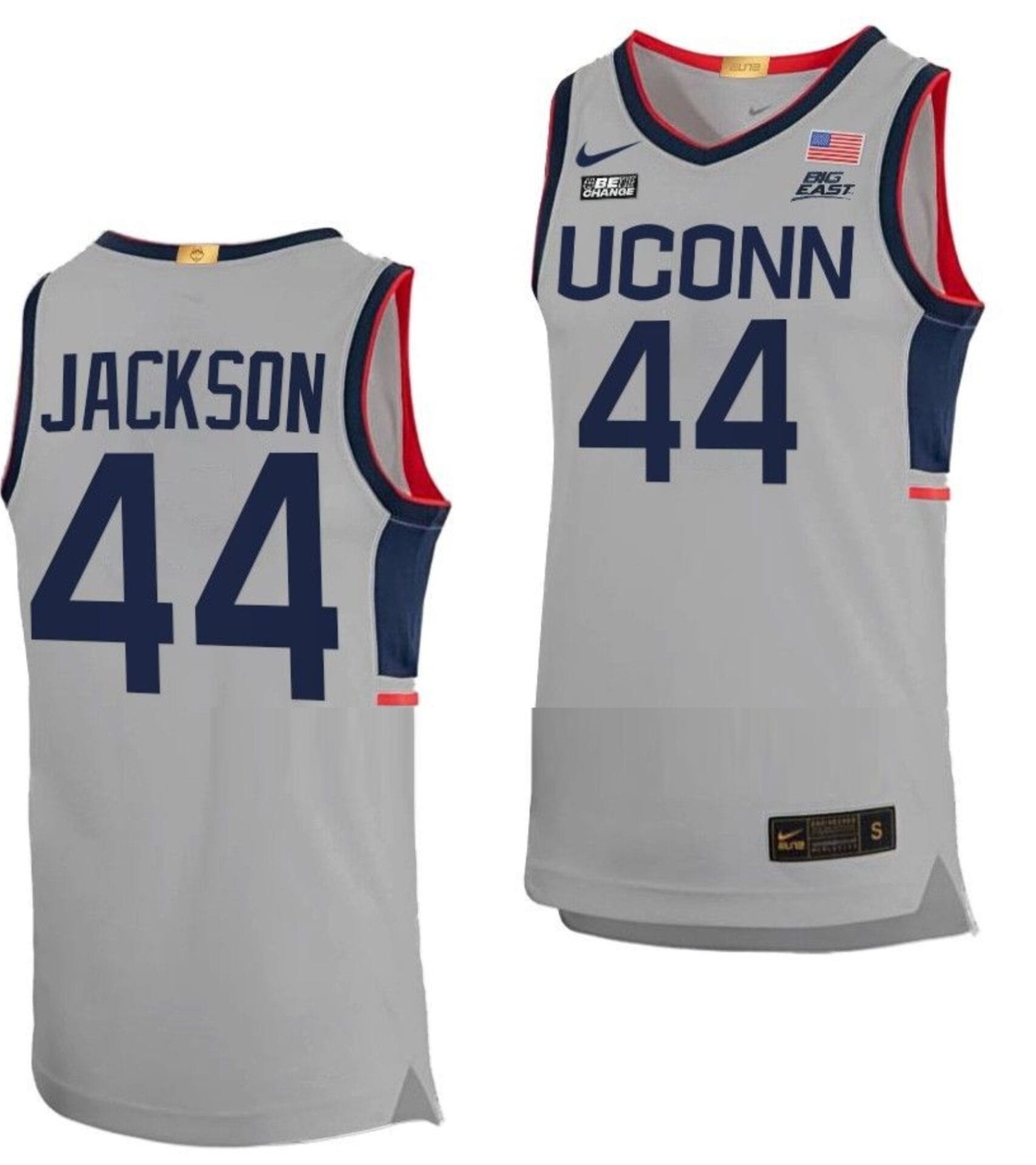 Andre Jackson Jersey #44 UConn Huskies College Basketball Limited Gray