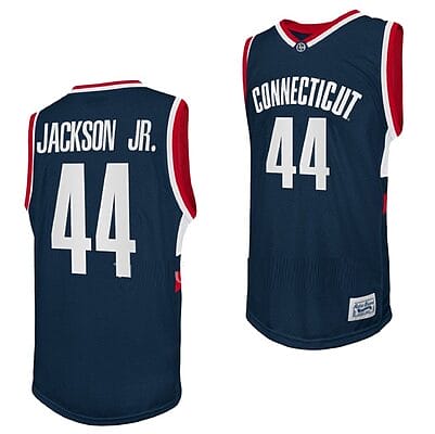 Andre Jackson Jersey #44 UConn Huskies College Basketball Navy Retro