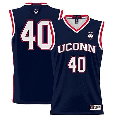 Andre Johnson Jr Jersey UConn Huskies College Basketball No Name Navy #401
