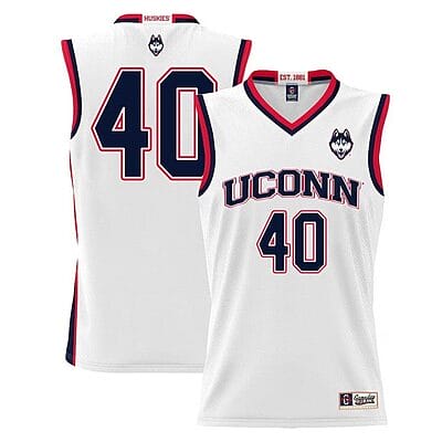 Andre Johnson Jr Jersey UConn Huskies College Basketball White #401