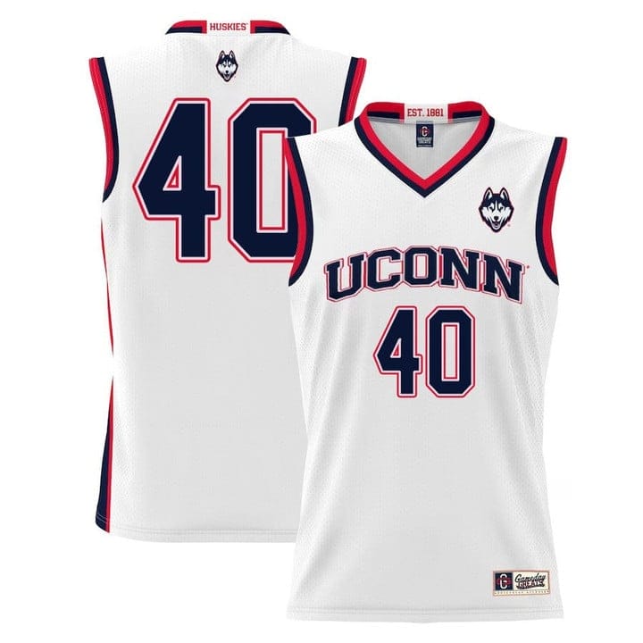 Andre Johnson Jr Jersey UConn Huskies College Basketball White #401