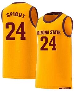 Andre Spight Jersey Arizona State Sun Devils College Basketball Yellow #24
