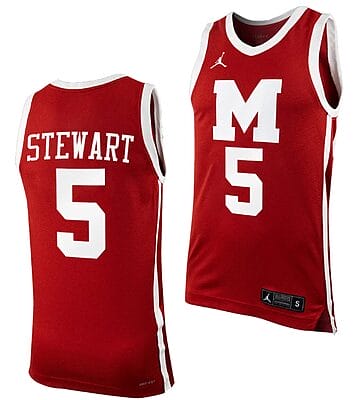 Andrew Stewart Jersey #5 Morehouse College Tigers Replica Basketball Uniform Maroon