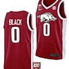 Anthony Black Jersey #0 Arkansas Razorbacks College Basketball 100 Season Limited Red