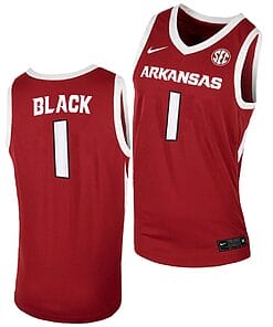 Anthony Black Jersey #1 Arkansas Razorbacks College Basketball Cardinal