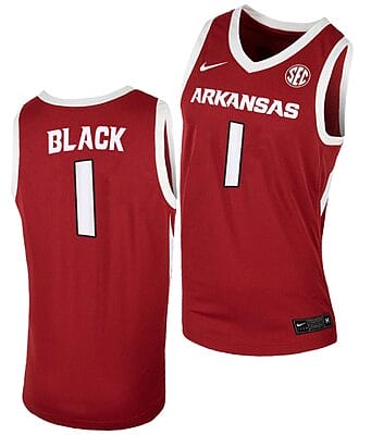 Anthony Black Jersey #1 Arkansas Razorbacks College Basketball Cardinal