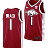 Anthony Black Jersey #1 Arkansas Razorbacks College Basketball Five-Star Red