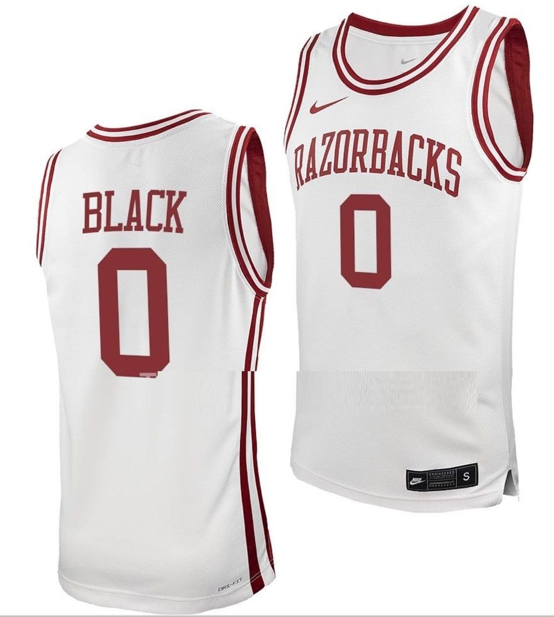 Anthony Black Jersey #0 Arkansas Razorbacks College Basketball White