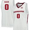 Anthony Black Jersey #0 Arkansas Razorbacks College Basketball White 1