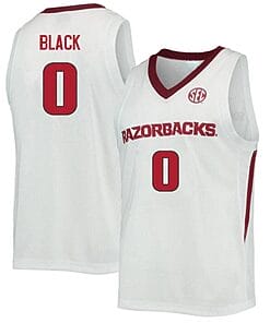 Anthony Black Jersey #0 Arkansas Razorbacks College Basketball White 1